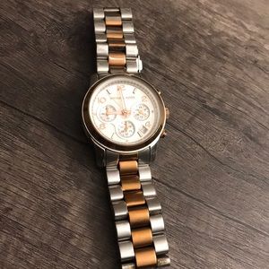 Rose Gold & Silver Michael Kors Watch